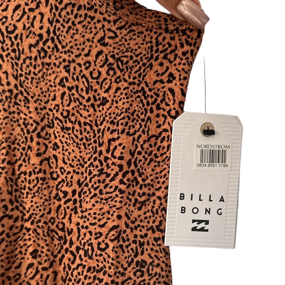 BILLABONG Cheetah Tomboy Tank Leopard Midi Dress Size Small New with Tag - Picture 4 of 7